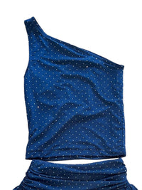 flowers by zoe Girls One Shoulder Tank With Matching Skirt in navy - item - detail view