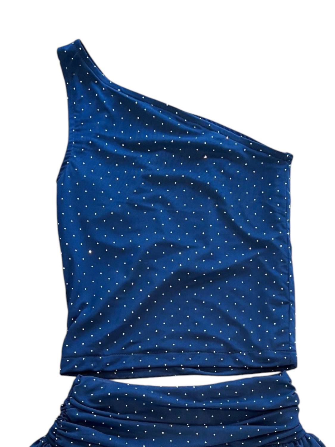 flowers by zoe Girls One Shoulder Tank With Matching Skirt in navy - item - detail view