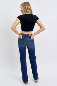 Judy Blue - Mid Rise Tummy Control Classic Straight Leg Jean