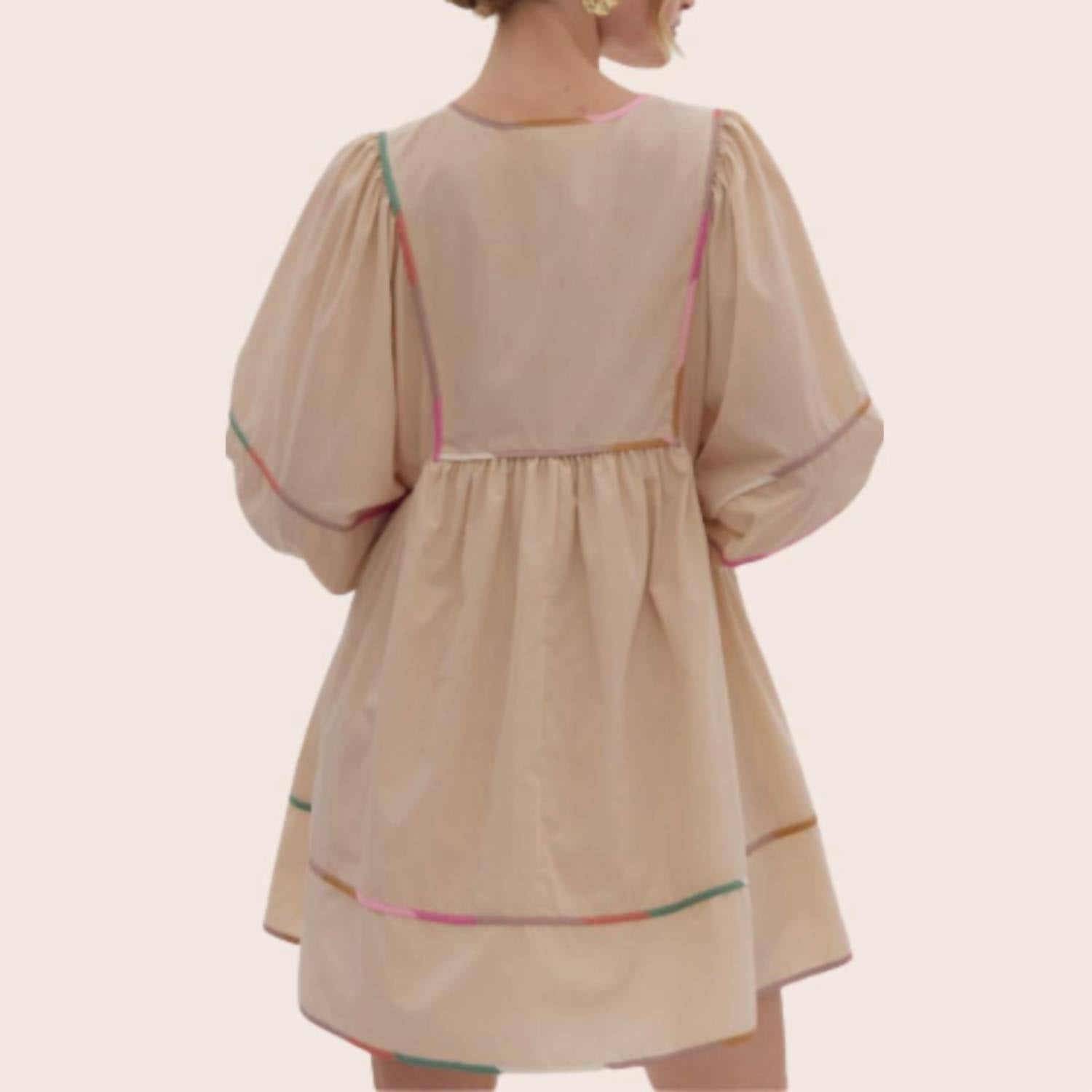 entro Fairytale Dream Dress in beige - women's dress - alternate view