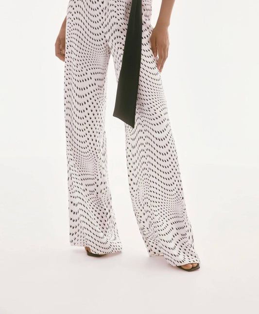 Joseph Ribkoff - Polka Dot Belted Wide Leg Pants