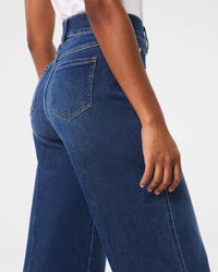 Spanx Everywhere Crop Wide Leg Jean in authentic blue - women's pants - view 4