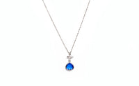 Avenue Chic - Women's Tiny Orchid Drop Pendant Necklace