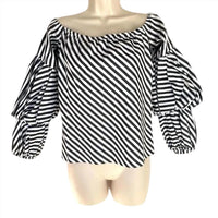 Petersyn - Lilly Off Shoulder Striped Blouse