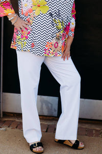 Multiples - 3/4 Sleeve Scoop Neck Embelished Top
