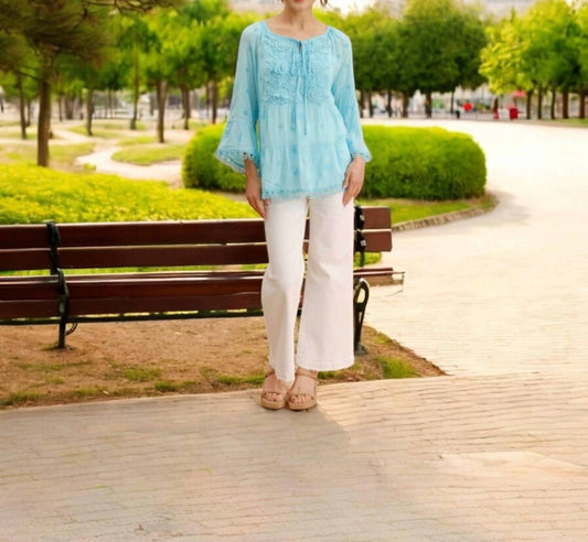 Fashion Concepts - Fancy Border Quarter Sleeve Top