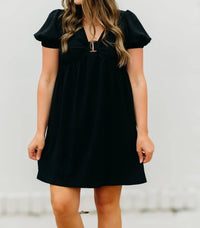 Joy Joy - V Neck Dress With Ring