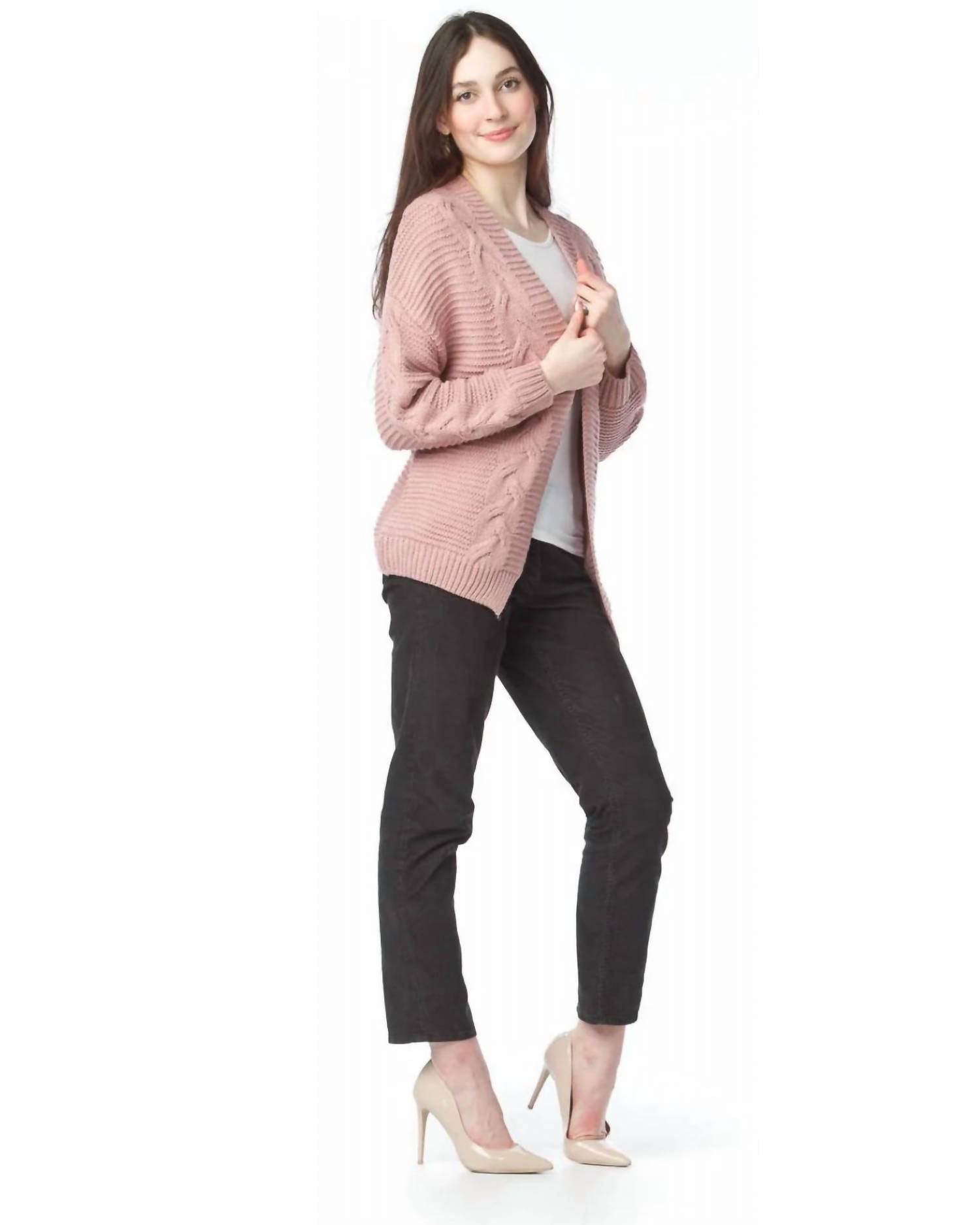 Papillon - Cable Knit Open Cardigan