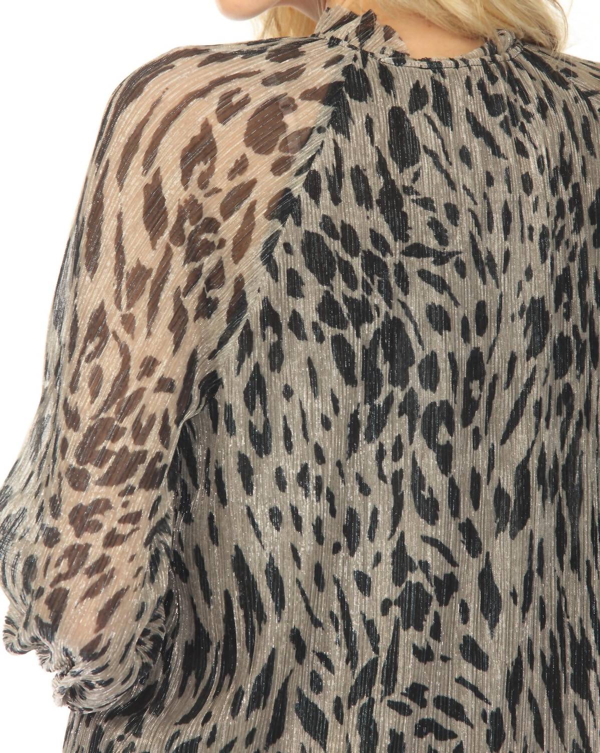 Joseph Ribkoff - Animal Print Pleated Blouse