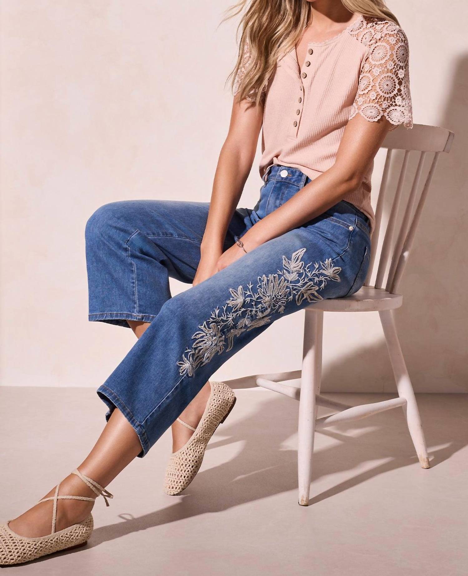 Tribal - Audrey Girlfriend Cropped Jeans