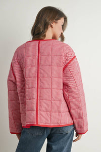 Buttermelon - Buttoned Quilted Puffer Jacket