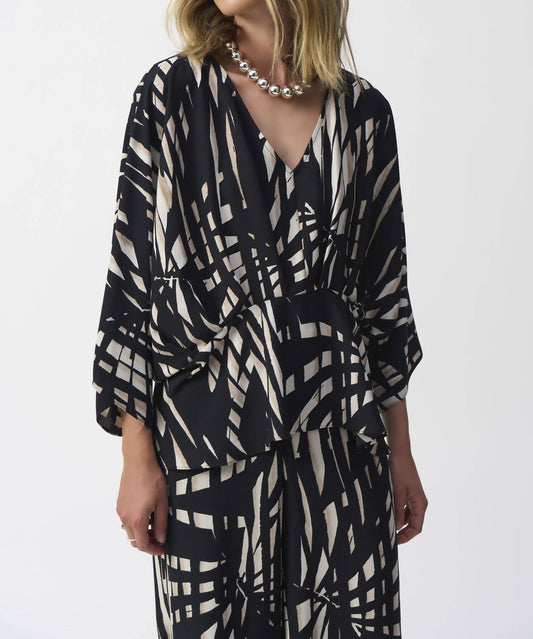 Joseph Ribkoff - Tropical Print Peplum Top