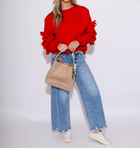 Brad & Rena - Put-Together Tie Sleeve Sweatshirt