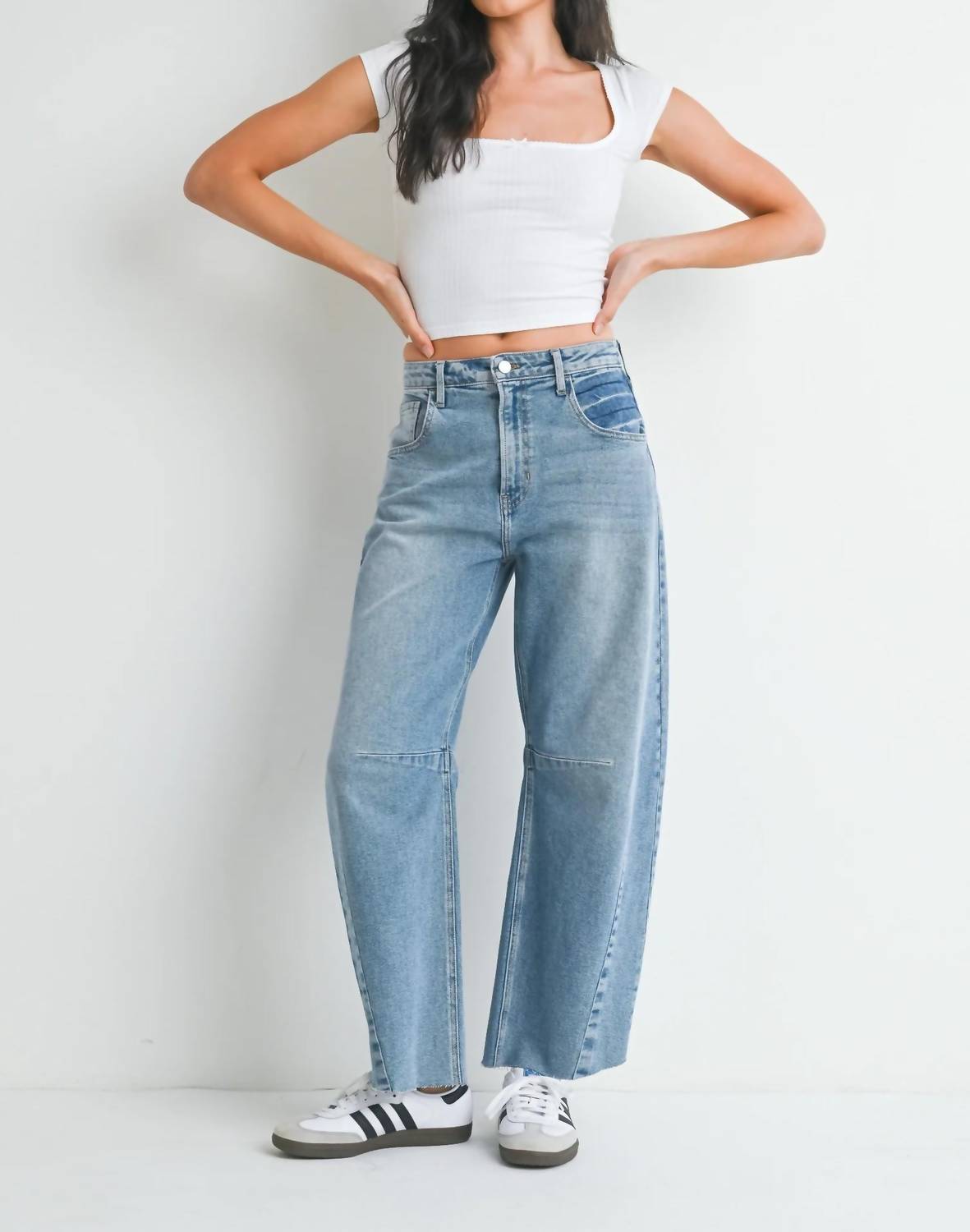 Just Black Denim - Seamed Barrel Jean