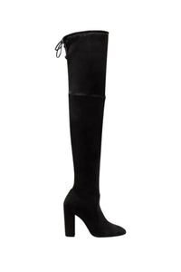 STUART WEITZMAN Women's Ariana 100 City Suede Over The Knee Boot in black - women's shoe