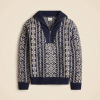 J.Crew - Fair Isle Lambswool Half-zip Sweater
