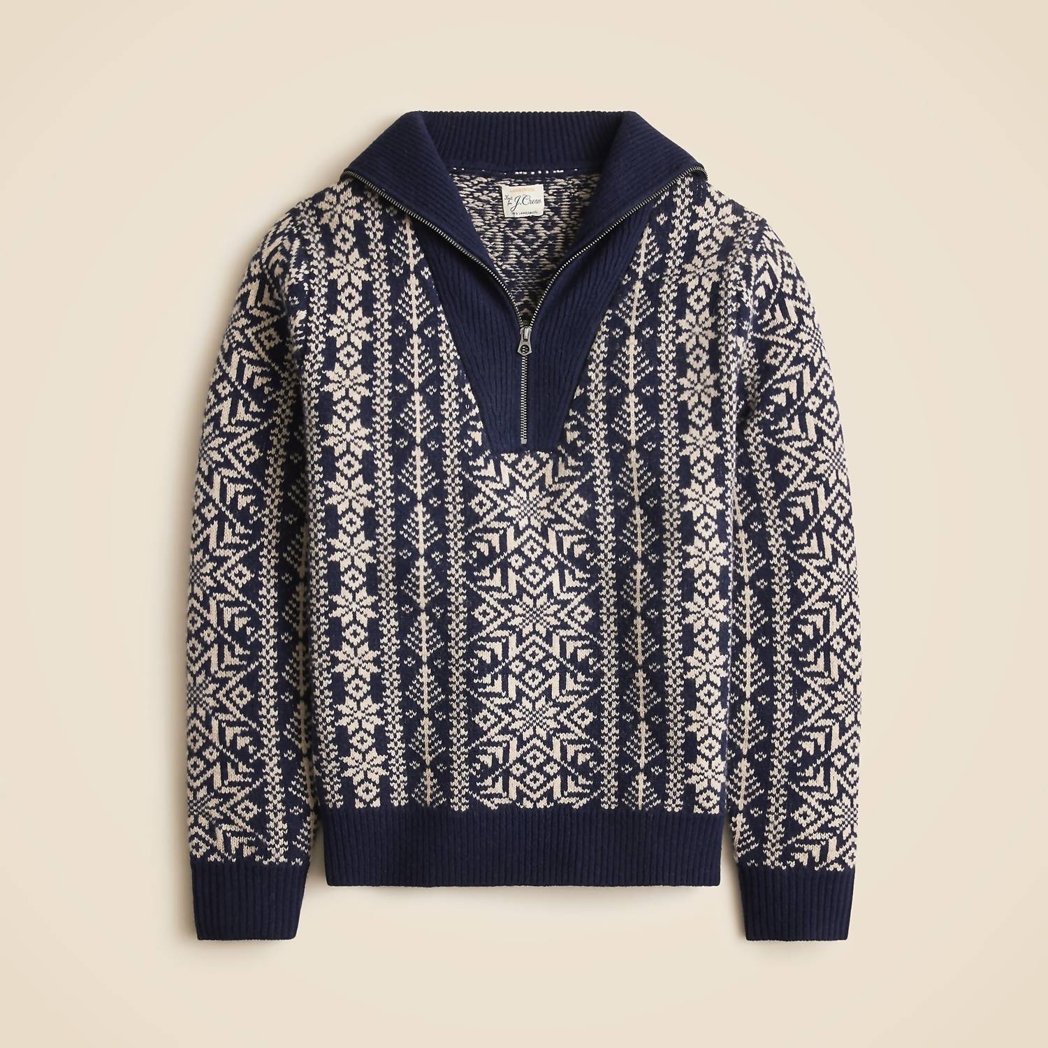 J.Crew - Fair Isle Lambswool Half-zip Sweater