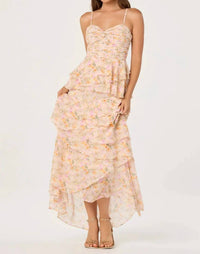Astr - Coline Ruffle Chiffon Maxi Dress