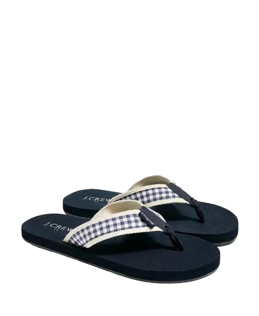 J.Crew - Women's Gingham Flip Flops