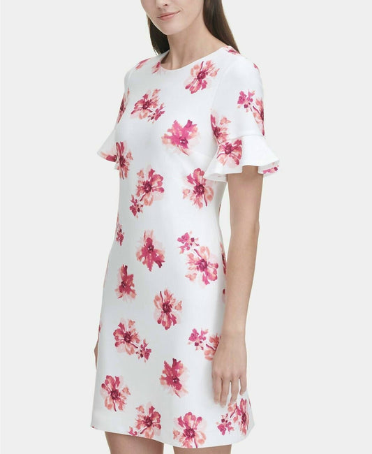 Tommy Hilfiger - Floral Bell-Sleeve Scuba Dress