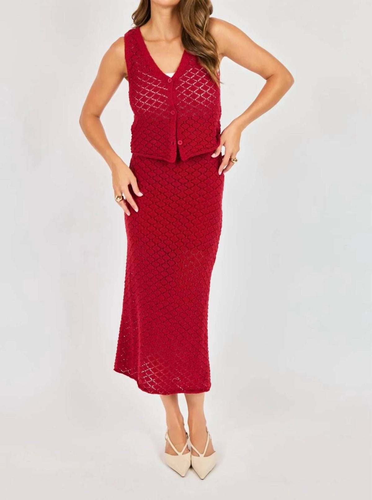 Sadie & Sage - Women's Venus Knit Midi Skirt