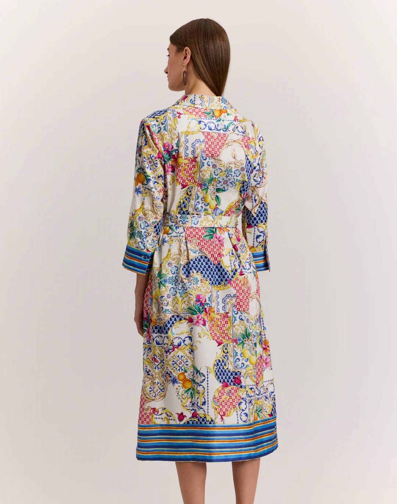 Hinson Wu - Robin 3/4 Sleeve Amalfi Print Dress
