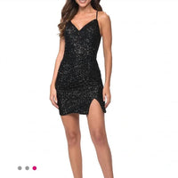 La Femme - Little Sequin Mini Dress