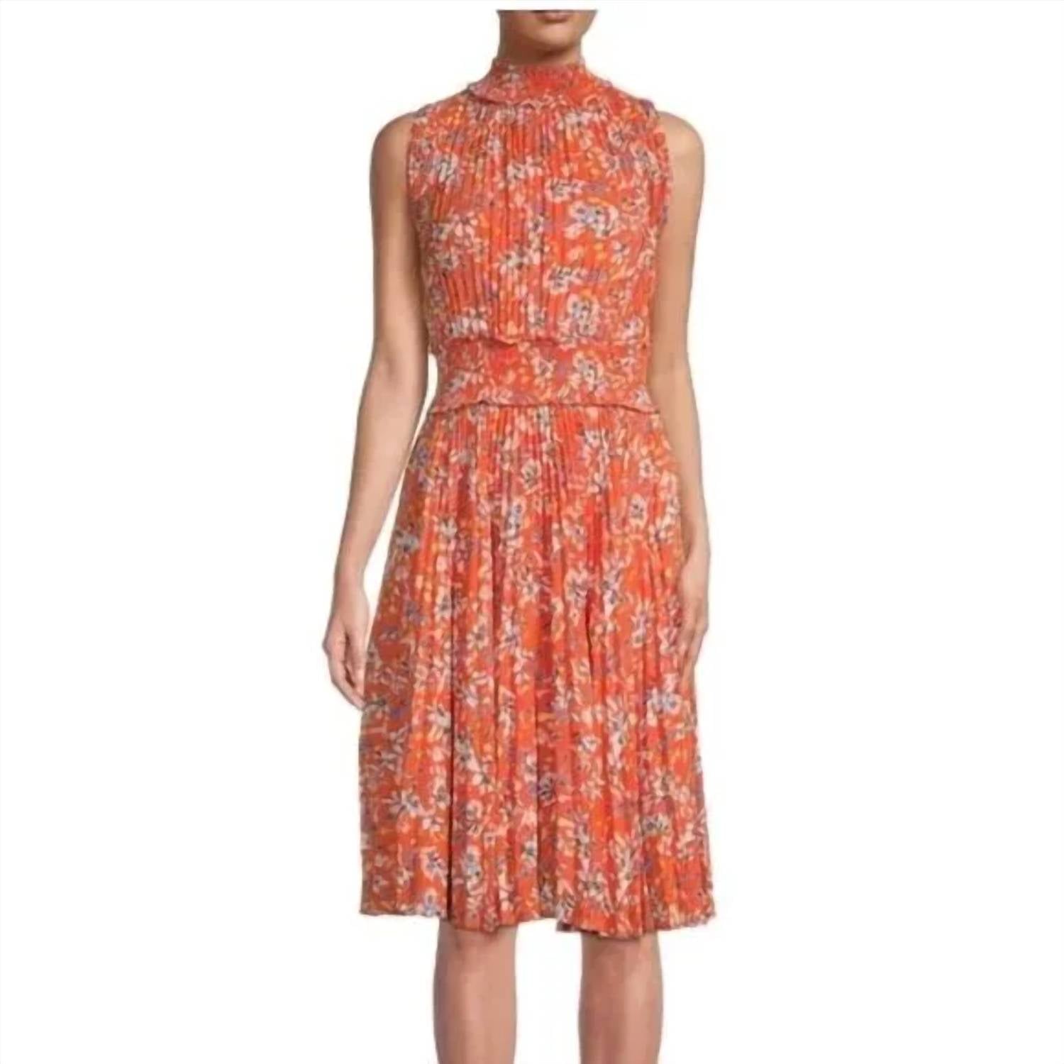 Nanette Lepore - Floral Allover Pleated Midi Dress
