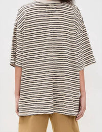 Free People - All Love Stripe Oversized Pocket Tee