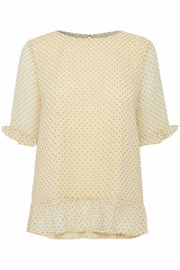Ichi - Elbow Sleeve Blouse Top