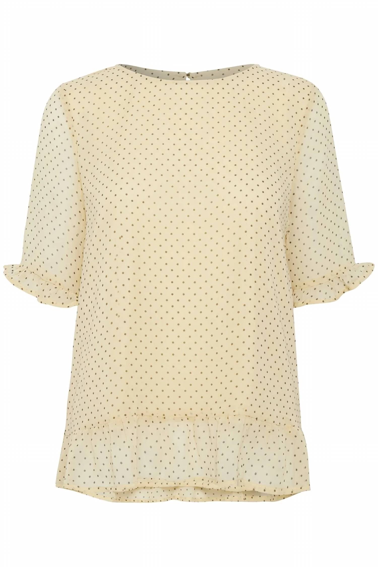 Ichi - Elbow Sleeve Blouse Top