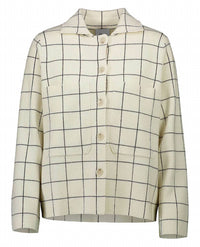 Allude - Plaid Cashmere Blend Sweater Jacket