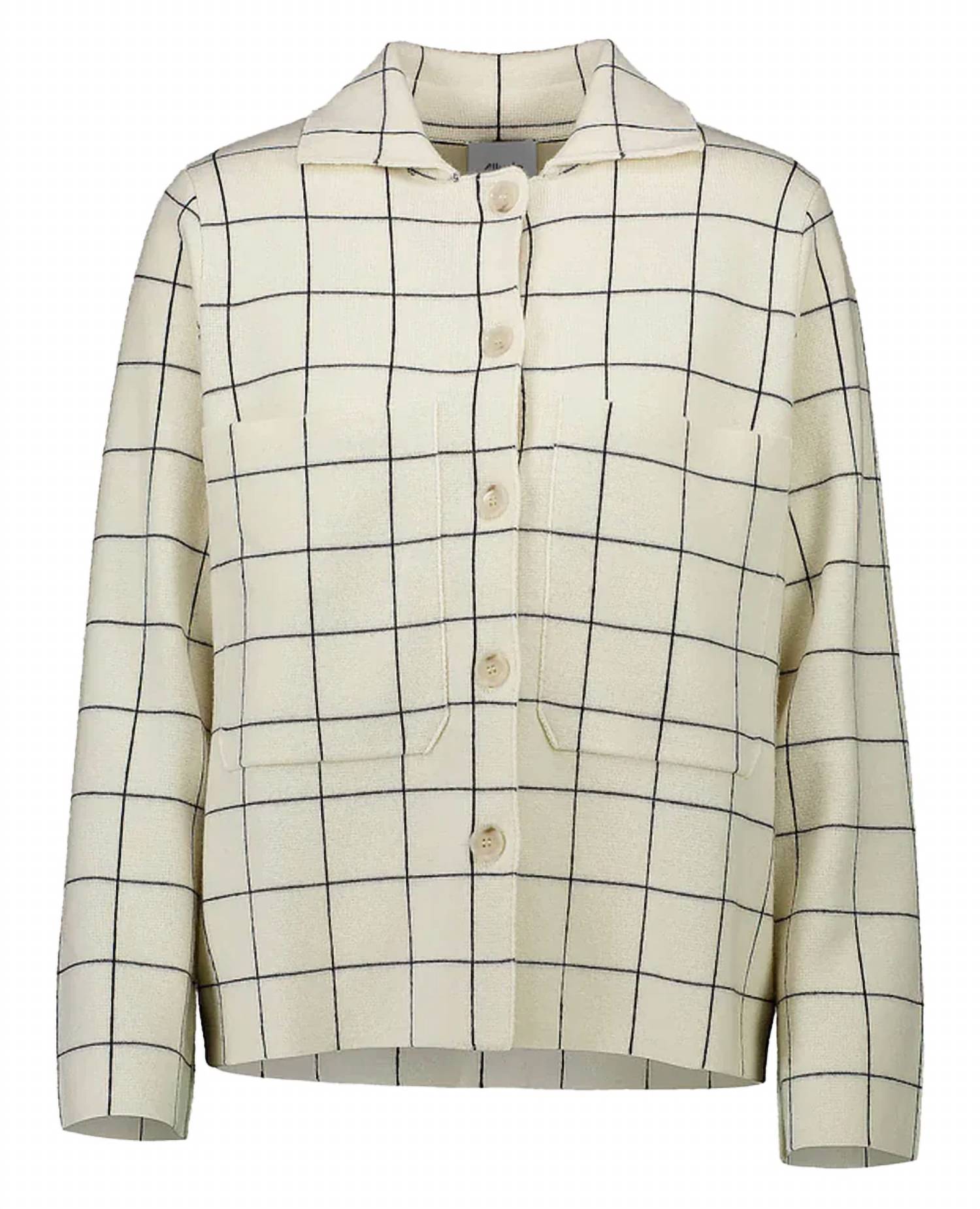 Allude - Plaid Cashmere Blend Sweater Jacket