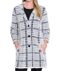 Multiples - Plaid Lapel Collar Jacket