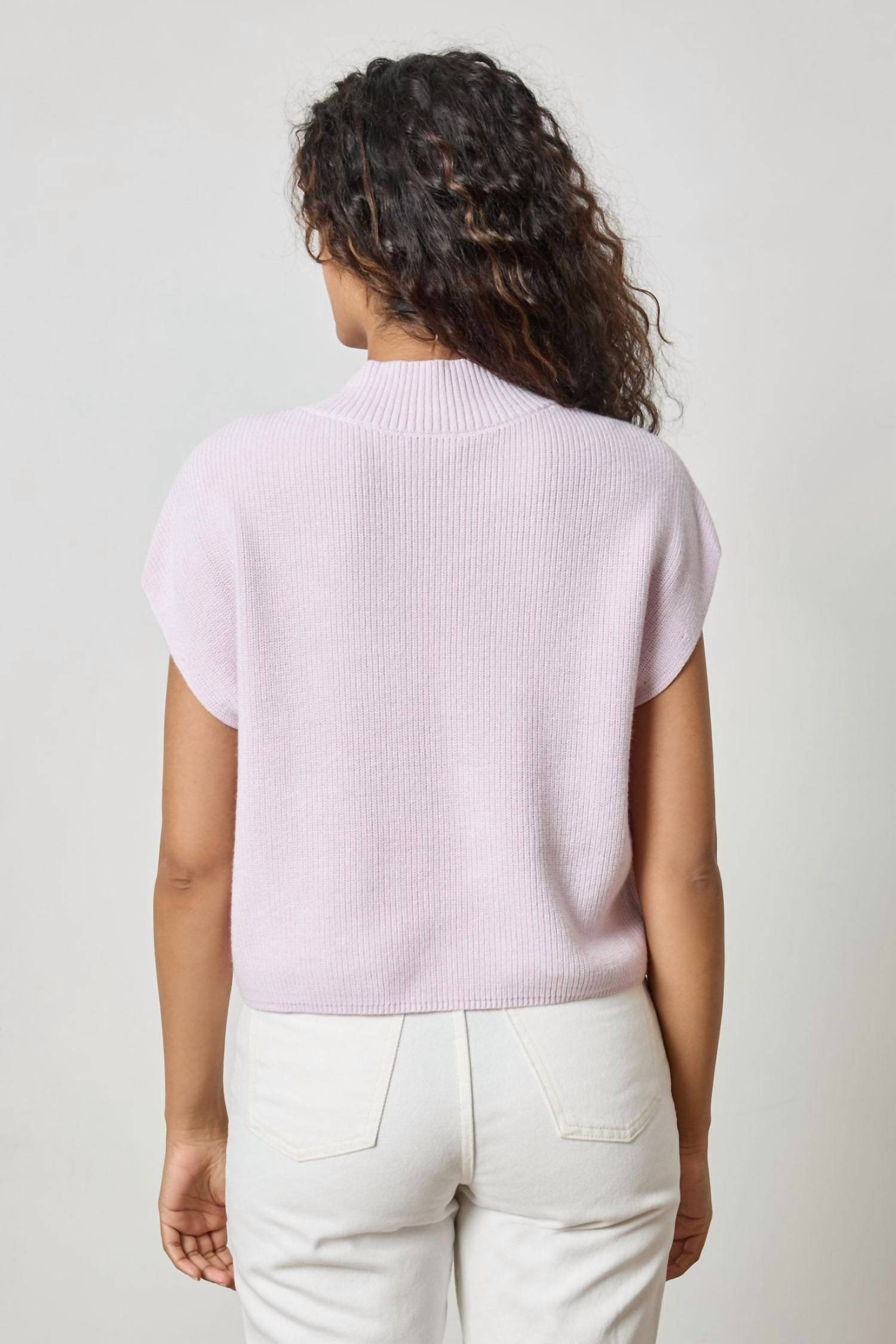 Lilla P - Wide Trim V-neck Sweater