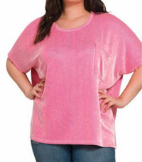 Zenana - Relaxing Ribbed Tee - Plus
