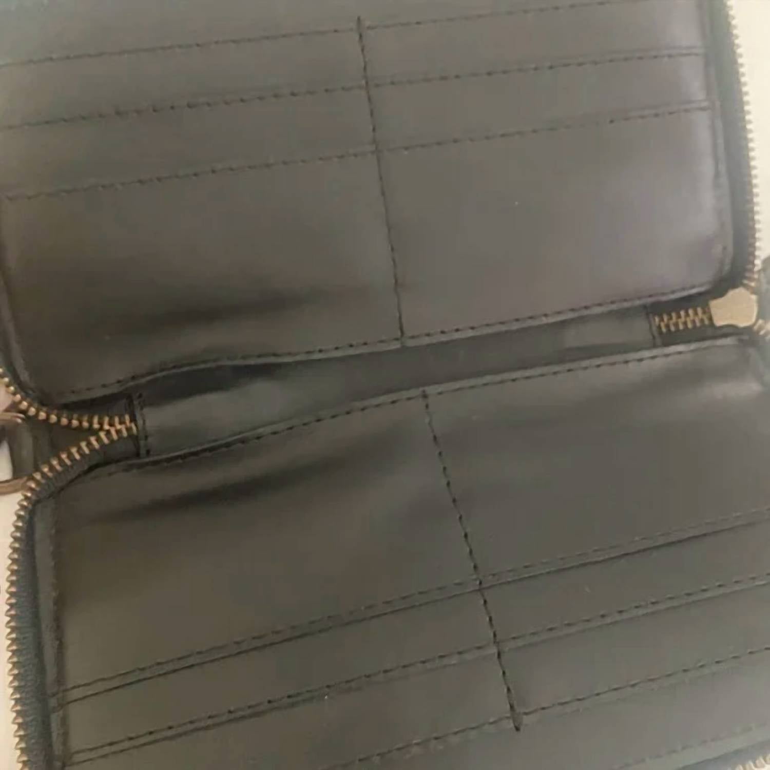 ABLE Women's Large Zip Around Wallet in black - women's bag - detail view