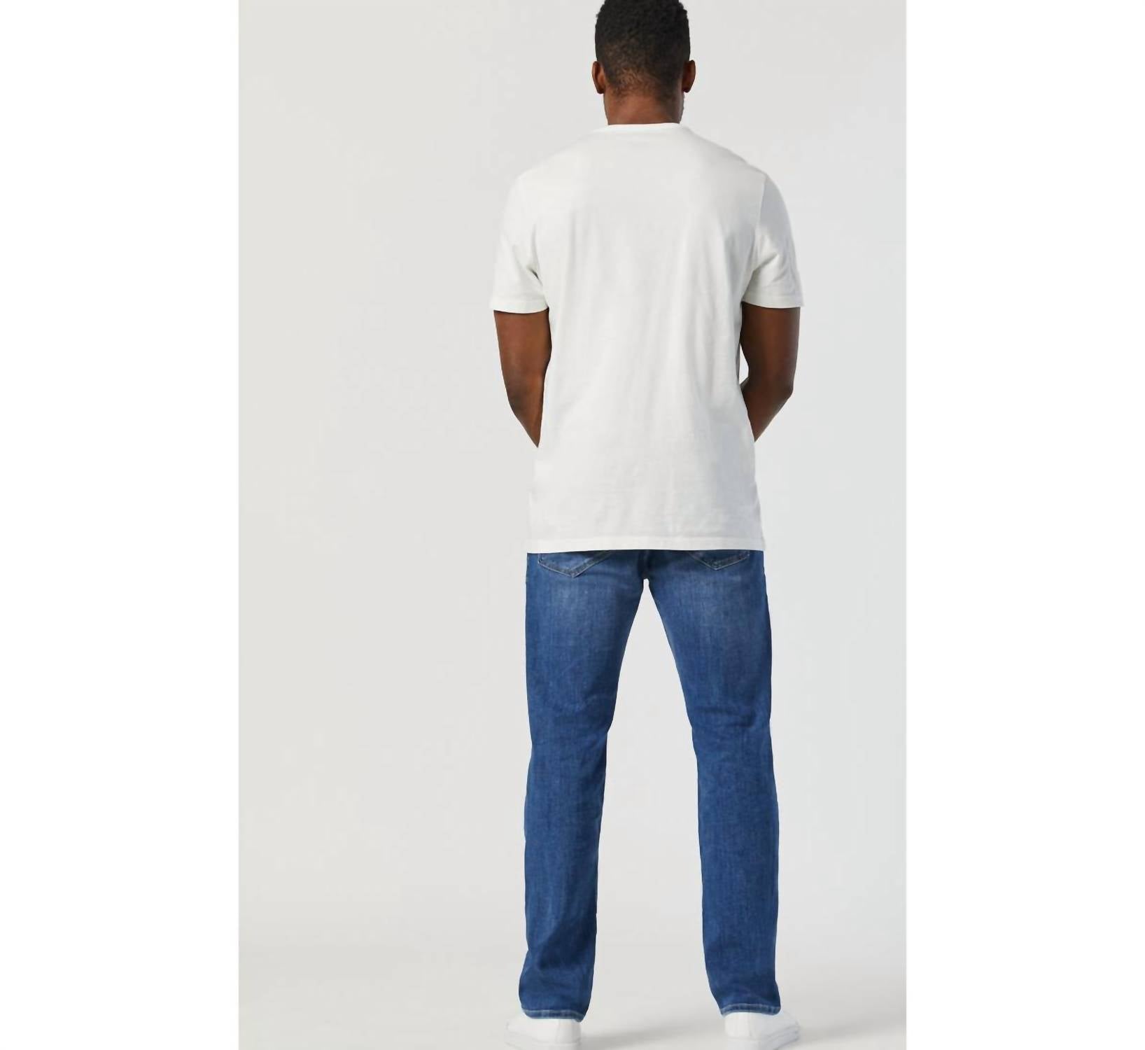 mavi Men's Marcus Mid Rise Jean in foggy feather blue - men's jeans - detail view