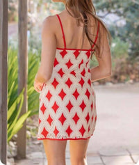 Strut & Bolt - Emma Diamond Crochet Linen Mini Dress
