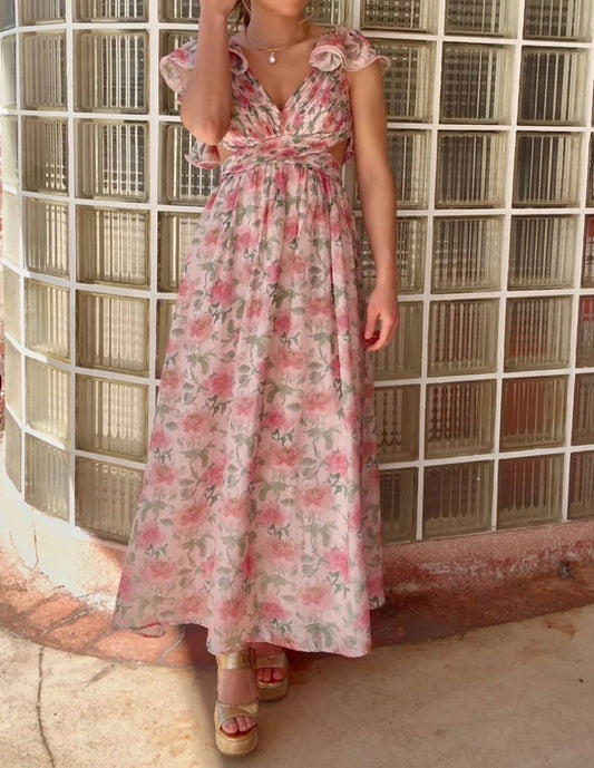 Sofie The Label - Jillian Floral Lace Up Midi Dress