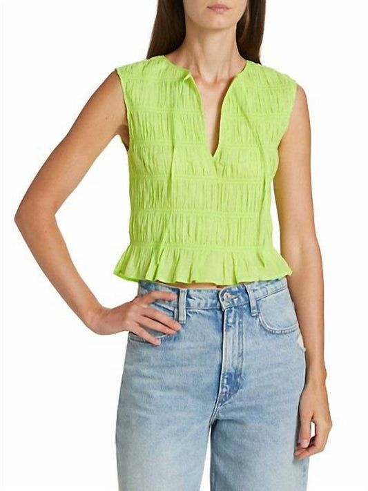 Frame - SLEEVELESS SHIRRED TOP