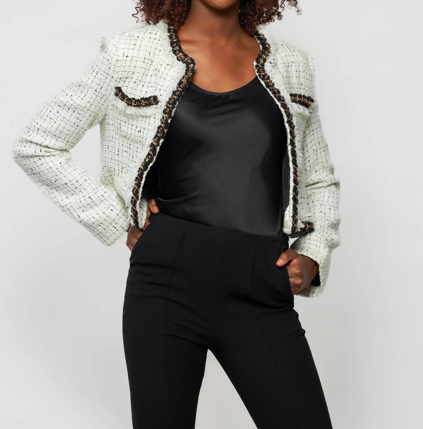 Solgo Atelier - Aret Tweed Bouclé Crop Jacket