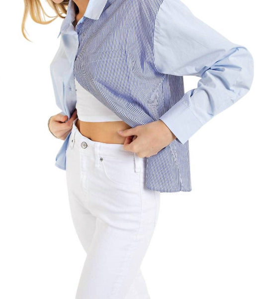 Kori - Mix And Match Stripe Long Sleeve Shirt