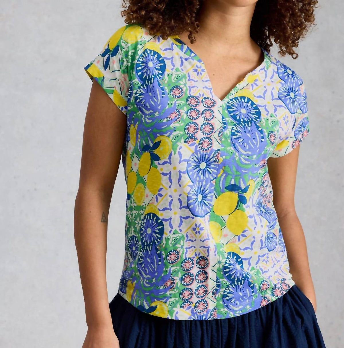 White Stuff - Nelly Notch Neck Tee