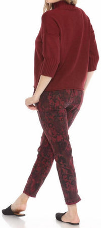 Flora Ashley - Pull-on Floral Printed Pants