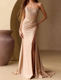 Amelia Couture - Long Evening Mermaid Beaded Prom Gown
