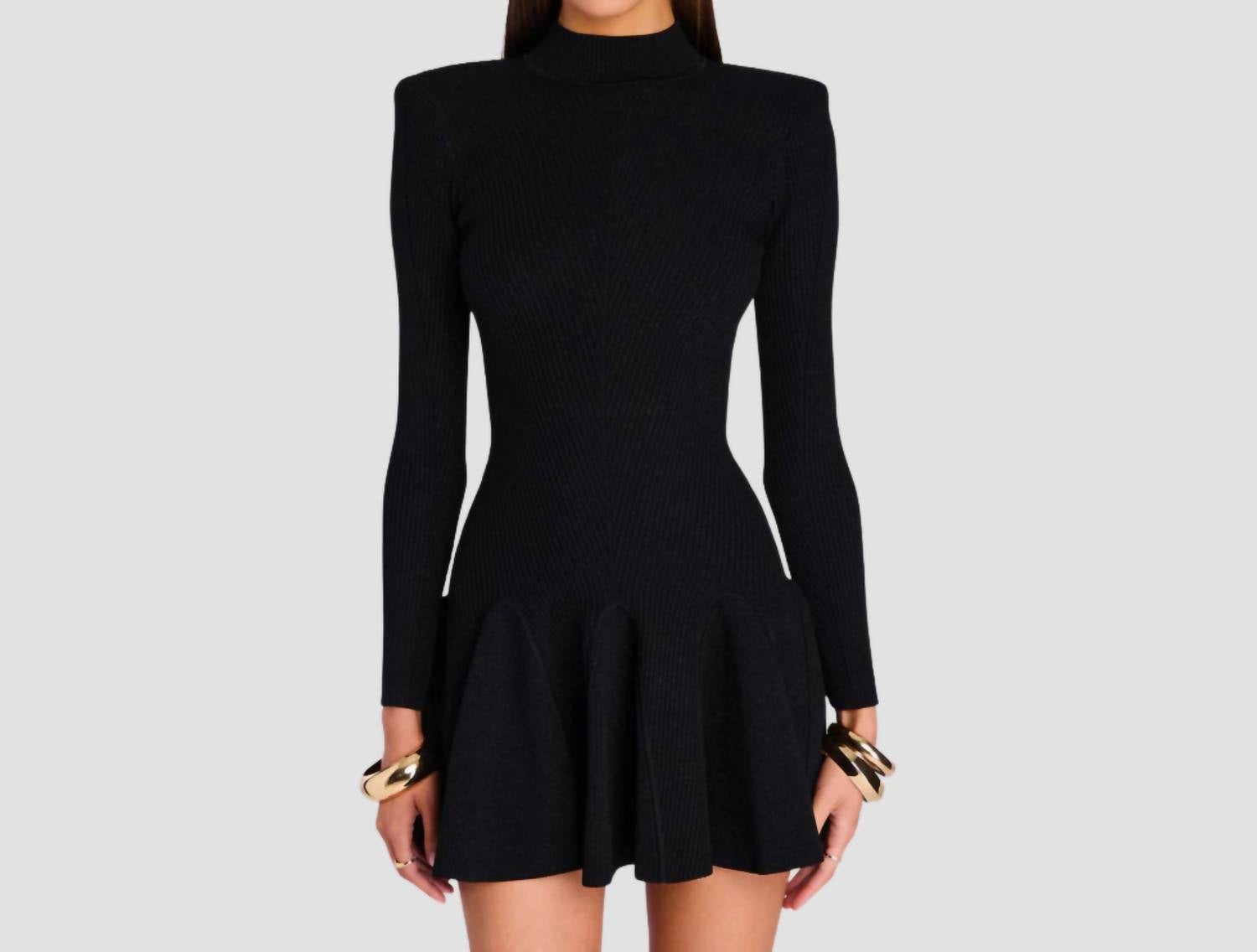 RETROFETE Sydonie Knit Mini Dress in black - women's dress