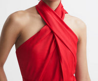Reiss - Vida Satin Halter Neck Dress
