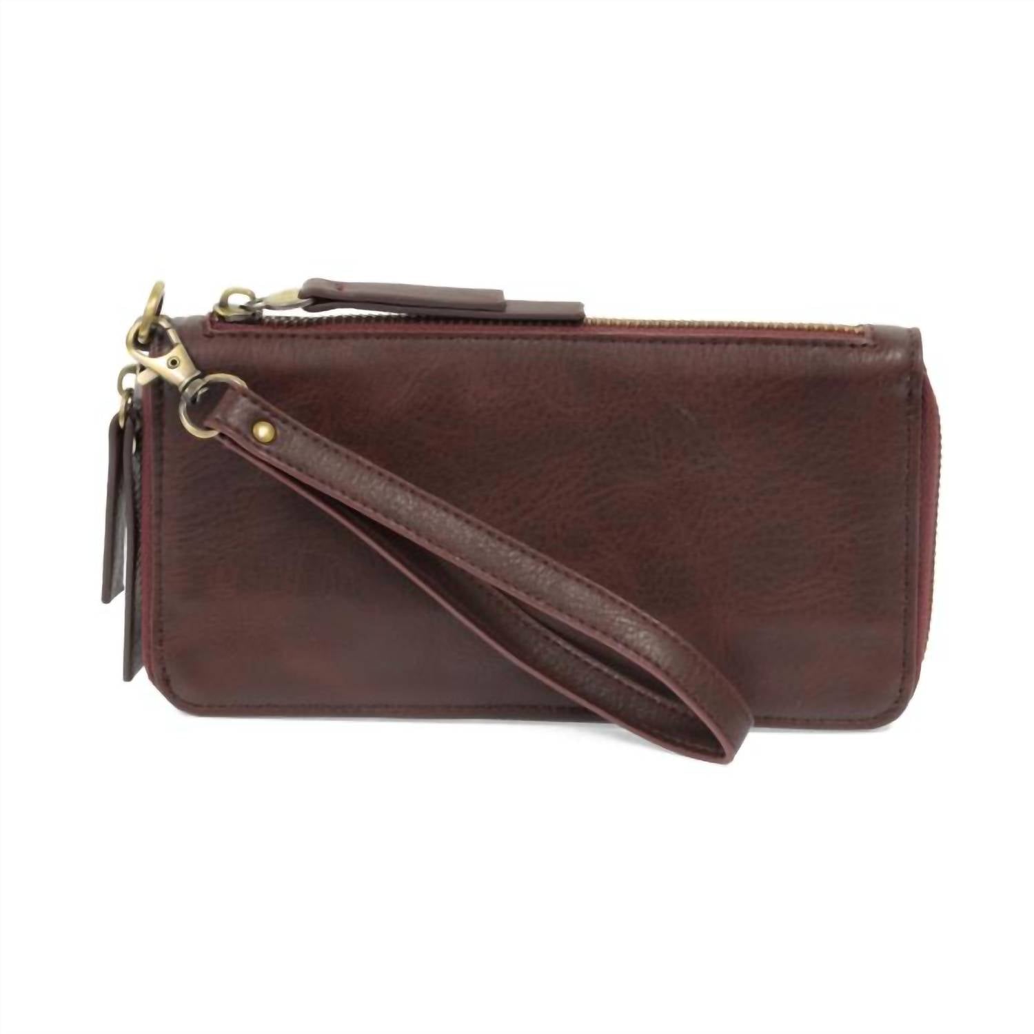 Joy Susan Women's Chloe Zip Wallet in wine - women's bag