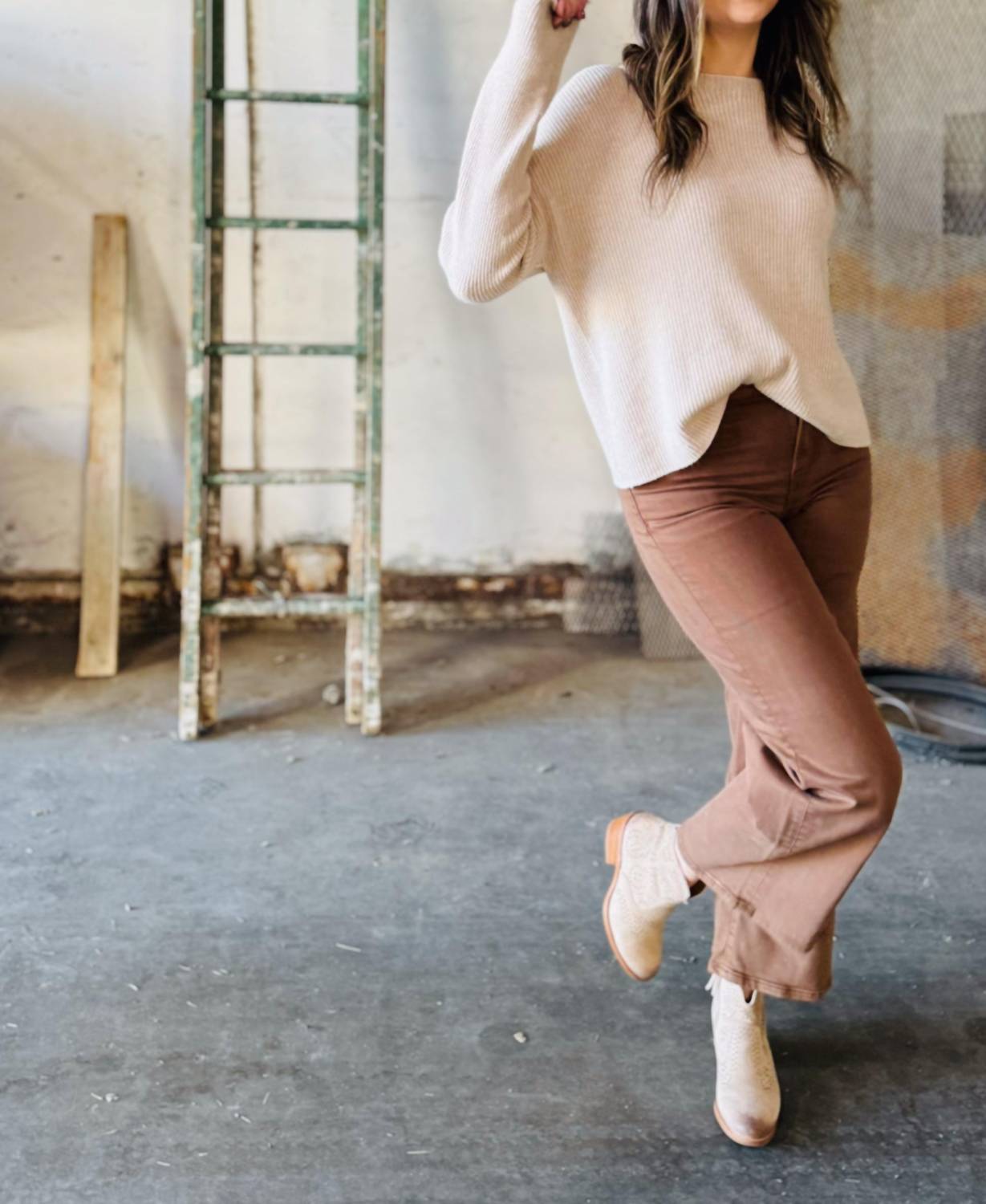 Hidden - Nori Cropped Wide-leg Jeans